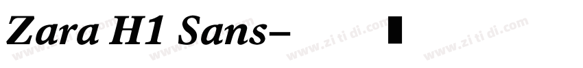 Zara H1 Sans字体转换